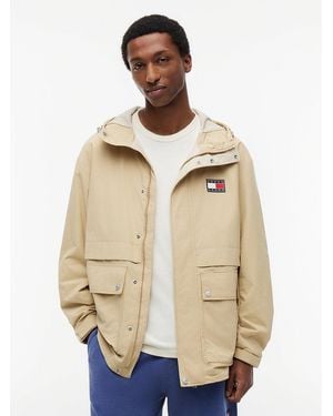 Tommy Hilfiger Logo Regatta Relaxed Ripstop Windbreaker - Natural