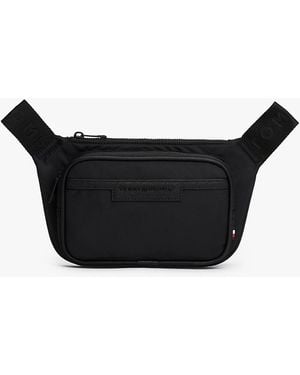 Tommy Hilfiger Metal Logo Strap Bum Bag - Black