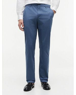 Tommy Hilfiger Denton Straight Fit Chinos Mit Print-Struktur - Blau
