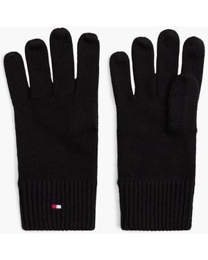 Tommy Hilfiger Hilfiger Flag Embroidery Gloves With Cashmere - Black