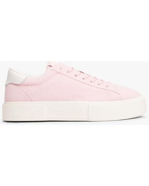 Tommy Hilfiger Sneakers Con Suola Alta E Logo - Rosa