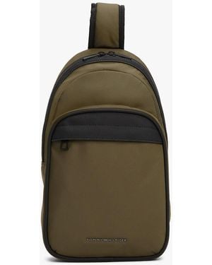 Tommy Hilfiger Zaino Monospalla Con Logo - Verde