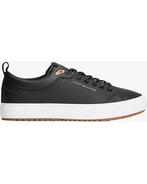 Tommy Hilfiger Fine-cleat Trainers With Leather - White