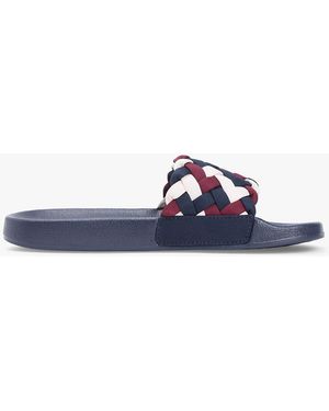 Tommy Hilfiger Braided Pool Slides - Blue