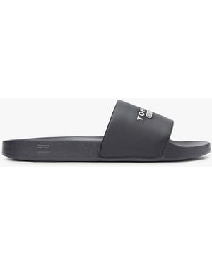 Tommy Hilfiger Logo Embroidery Pool Slides - White