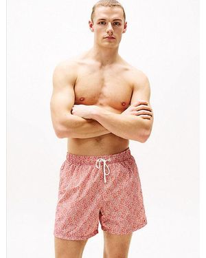 Tommy Hilfiger Mittellange Badeshorts Mit Print - Pink