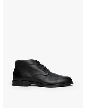 Tommy Hilfiger Lace-Up Ankle Boot Aus Leder - Schwarz