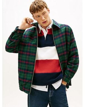 Tommy Hilfiger Tommy Girl Padded Tartan Oversized Ivy Jacket - Green
