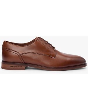 Tommy Hilfiger Leather Derby Shoes - Brown