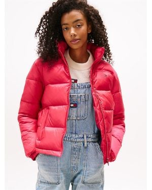 Tommy Hilfiger Packable Hood Relaxed Puffer Jacket - Red