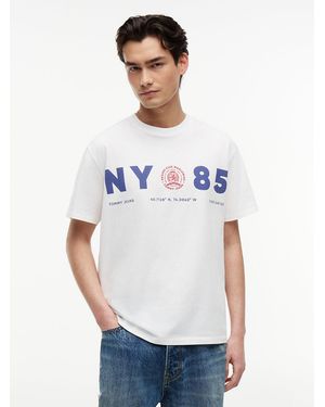 Tommy Hilfiger Back Logo Relaxed Jersey T-Shirt - White