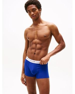 Tommy Hilfiger 5-pack Repeat Logo Trunks - Blue