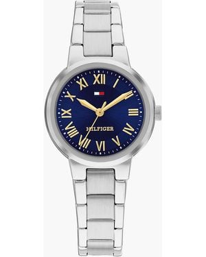 Tommy Hilfiger Dial Stainless Steel Chain-Link Watch - Blue