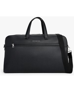 Tommy Hilfiger Sac De Sport Tissé À Logo En Métal - Noir