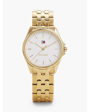 Tommy Hilfiger Ionic Plated Dial Bracelet Watch - Metallic
