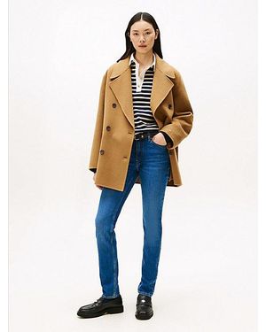 Tommy Hilfiger Vaqueros Ajustados De Talle Medio - Azul