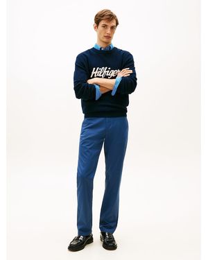 Tommy Hilfiger Chino Droit Denton En Sergé - Multicolore