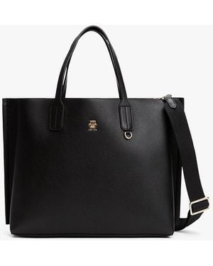 Tommy Hilfiger Th Monogram Crossbody Satchel - Black