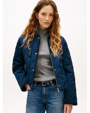 Tommy Hilfiger Padded Flag Quilted Water Repellent Jacket - Blue