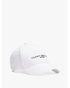 Tommy Hilfiger Gorra Th Established De Puro Algodón - Blanco