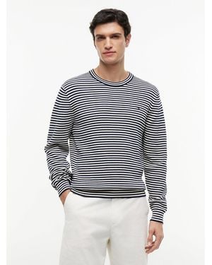 Tommy Hilfiger Structured Yarn Dyed Crew Neck Jumper - Blue
