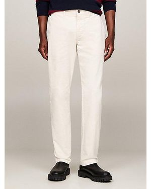 Tommy Hilfiger Straight Chino Van Stretchcorduroy - Wit