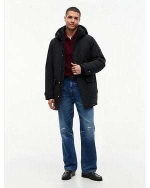 Tommy Hilfiger Rockie Parka Met Dons, Capuchon En Logo-Patch - Zwart