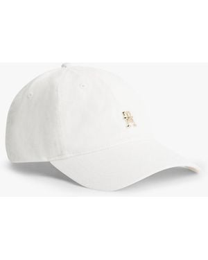 Tommy Hilfiger Chic Th Monogram Washed Baseball Cap - White