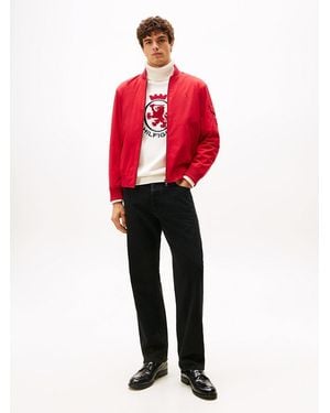 Tommy Hilfiger Jean Décontracté Droit Noir - Rouge