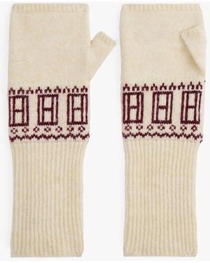 Tommy Hilfiger Mitaines À Motif Fair Isle En Laine Mélangée - Neutre