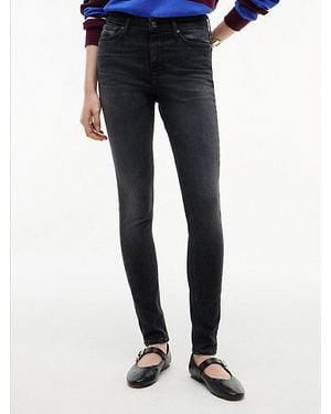 Tommy Hilfiger Jeans Nora Negros Skinny De Talle Medio - Azul
