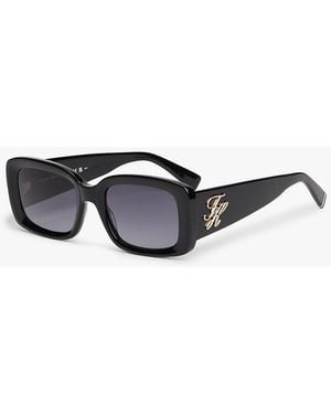 Tommy Hilfiger Logo Plaque Rectangular Sunglasses - White
