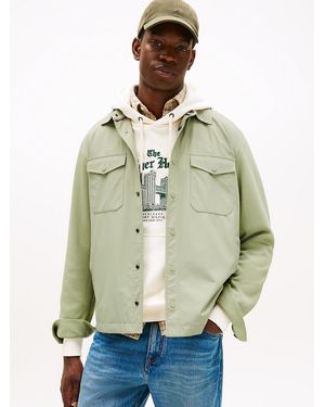 Tommy Hilfiger Regular Fit Mixed Panel Overshirt - Green