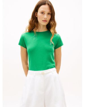 Tommy Hilfiger Textured Slim T-Shirt - Green