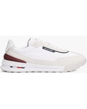 Tommy Hilfiger Suede Cleat Classic Runner Trainers - White