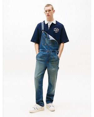 Tommy Hilfiger Leichtgewichtige Jeans-Latzhose - Blau