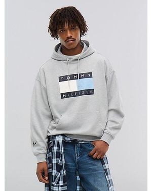 Tommy Hilfiger X Frgmt Relaxed Drawstring Hoody - Grey