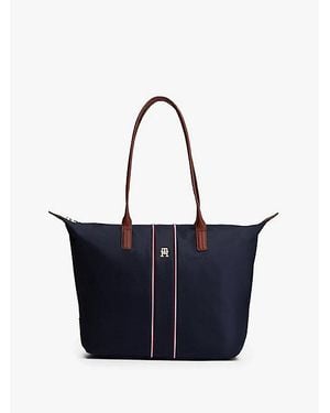 Tommy Hilfiger Bolso Tote Corporate Con Monograma Th - Azul