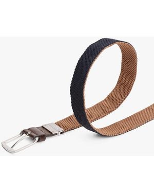 Tommy Hilfiger Cintura Reversibile Intrecciata - Bianco