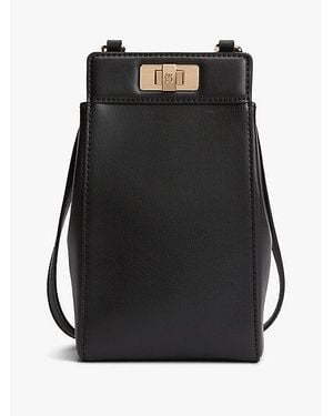 Tommy Hilfiger Moderne Telefoontasje Met Turnlock - Zwart