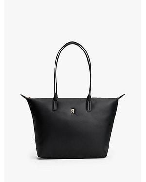 Tommy Hilfiger Softe Tote-Bag Mit Th-Monogramm - Schwarz