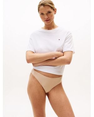 Tommy Hilfiger Repeat Logo Cheeky Briefs - White