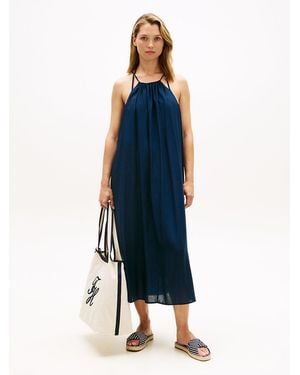 Tommy Hilfiger Vestito Copricostume Relaxed Fit - Blu