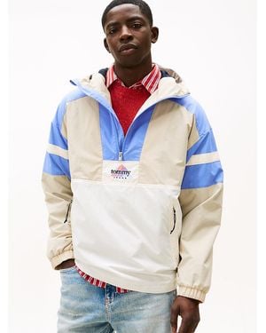 Tommy Hilfiger Lightweight Ripstop Loose Popover Jacket - Blue