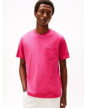 Tommy Hilfiger Patch Pocket Crew Neck T-shirt - Pink