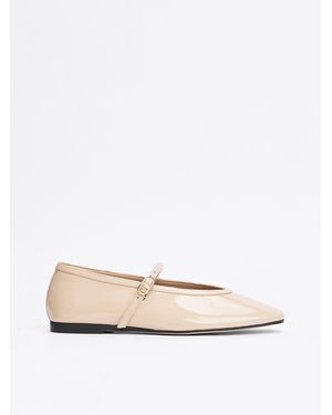 Tommy Hilfiger Patent Leather Mary Jane Ballerinas - White