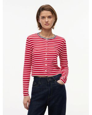 Tommy Hilfiger Slim Jersey Cardigan - Red