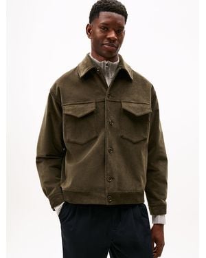 Tommy Hilfiger Th Flex Regular Fit Corduroy Jacket - Green