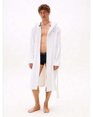 Tommy Hilfiger Th Original Towelling Hooded Robe - White