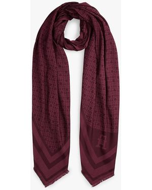 Tommy Hilfiger Sciarpa Th Monogram Con Lana - Viola